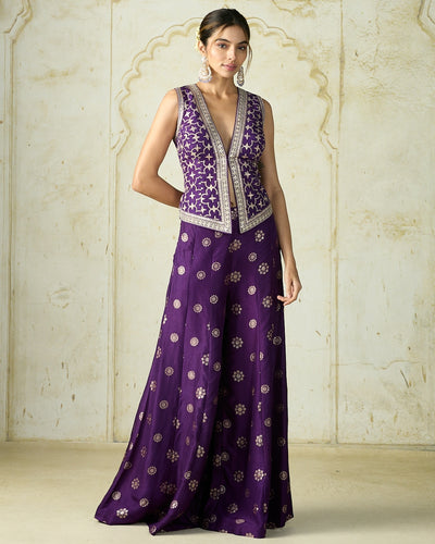 Purple Mizna Pant Set
