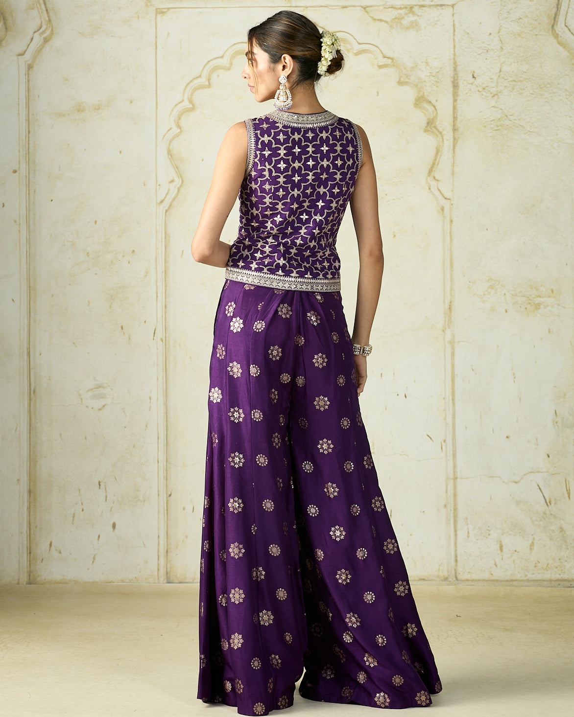 Purple Mizna Pant Set