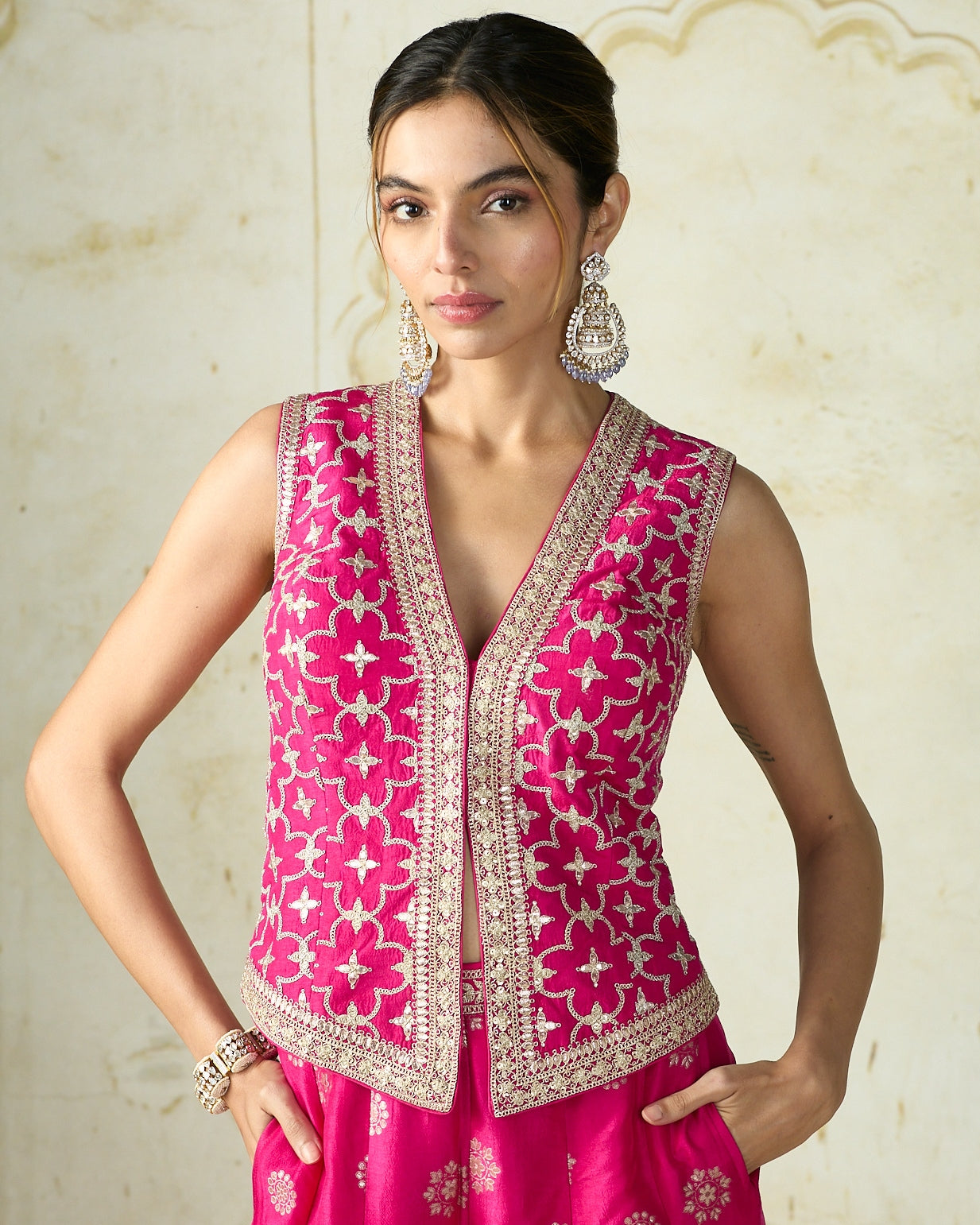 Rani Pink Mizna Pant Set