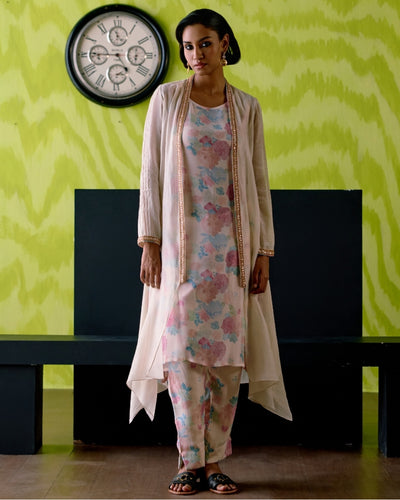 Ivory Overlay Jacket Set