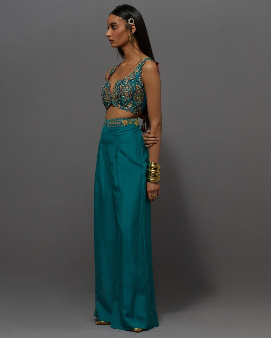 Turquoise Palazzo Set