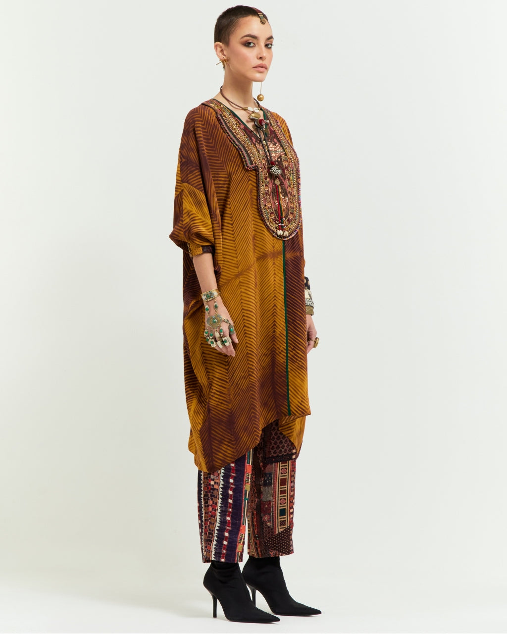 Yellow Topaz Kuru Trapeze Tunic Set