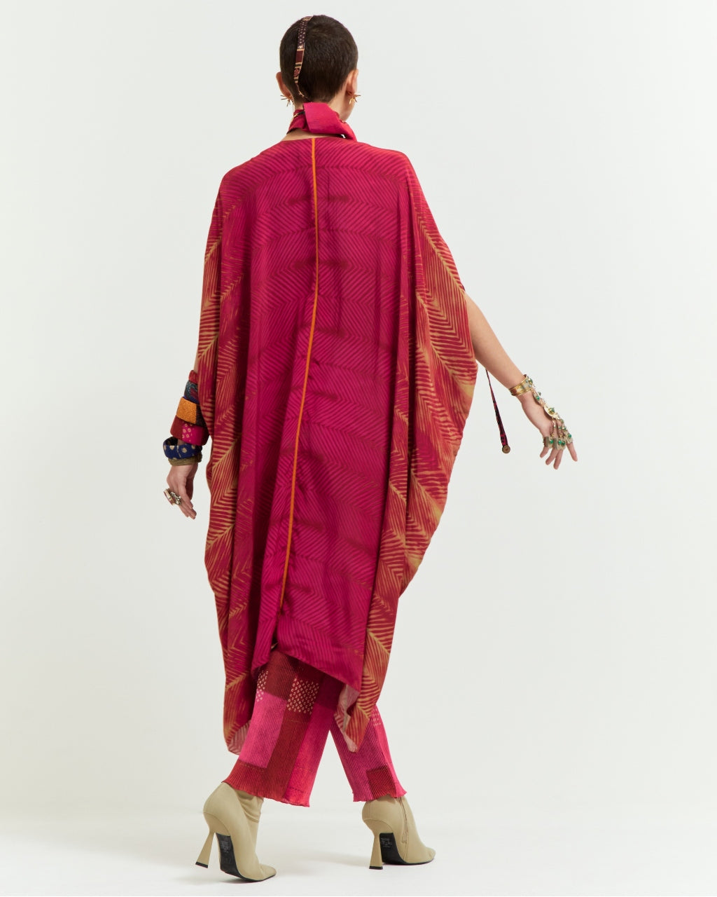 Shocking Pink Ritu Kaftaan Tunic Set