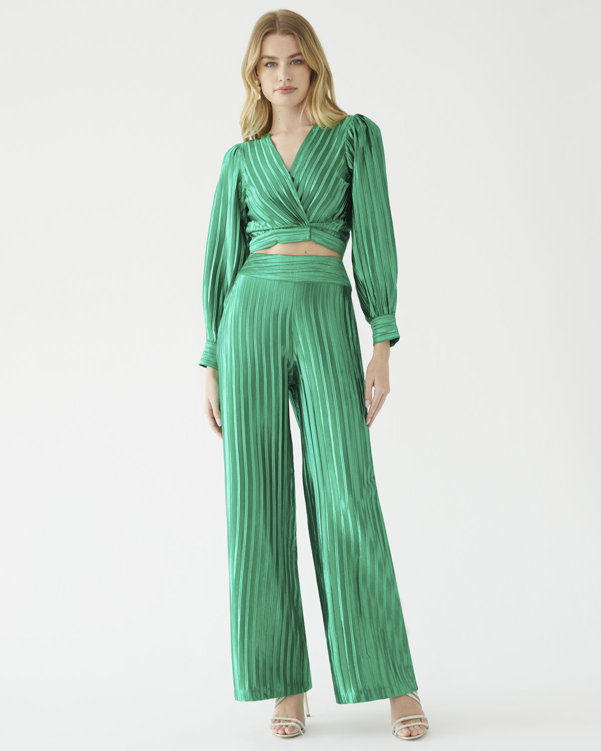 Metallic Green Pant