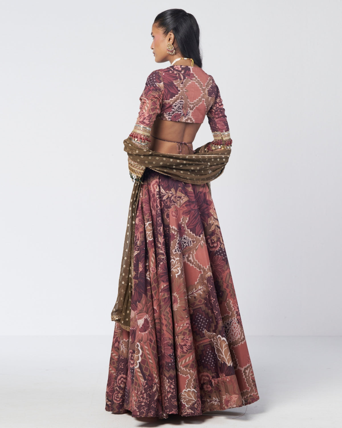 Mocha Armlet Skirt Set