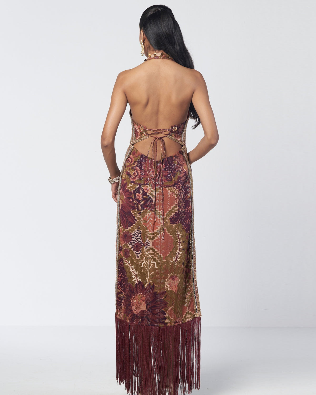 Mocha Shararat Tunic Dress