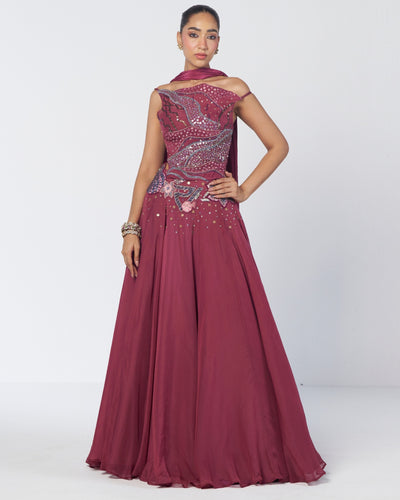 Grape Param Sundari Lehenga