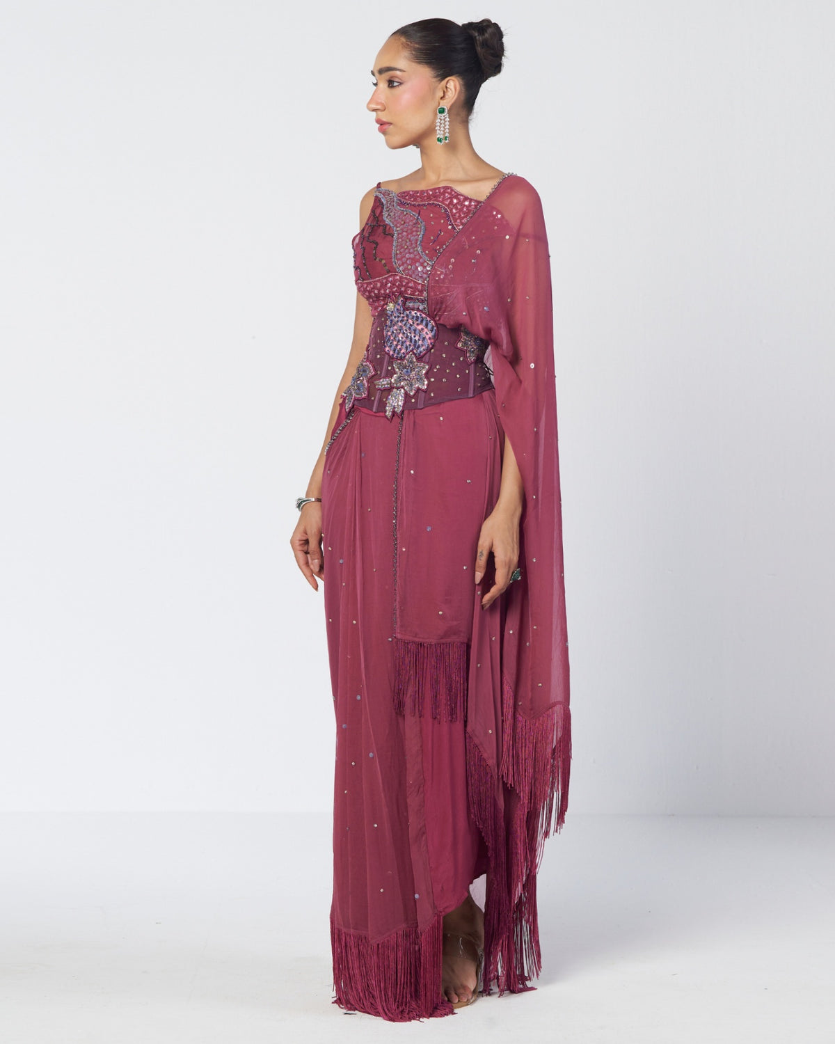 Grape Param Sundari Sari Set