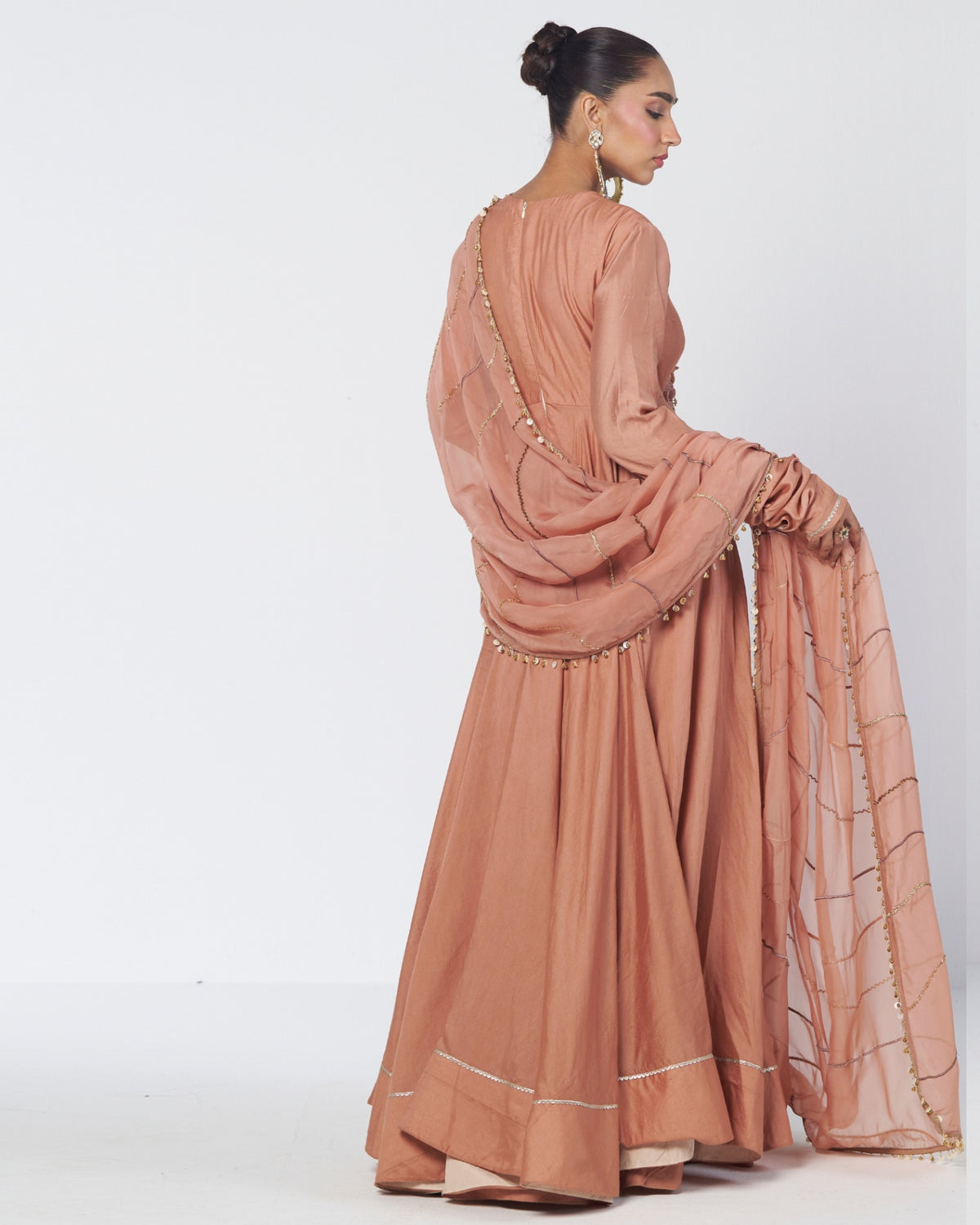 Biscoff Anarkali Dupatta Set