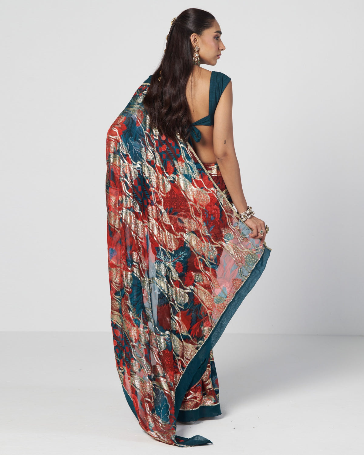 Tabasco Red Jugmug Sari Set