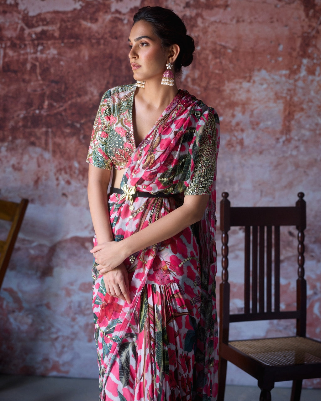 Multicolor Amayra Sari Set