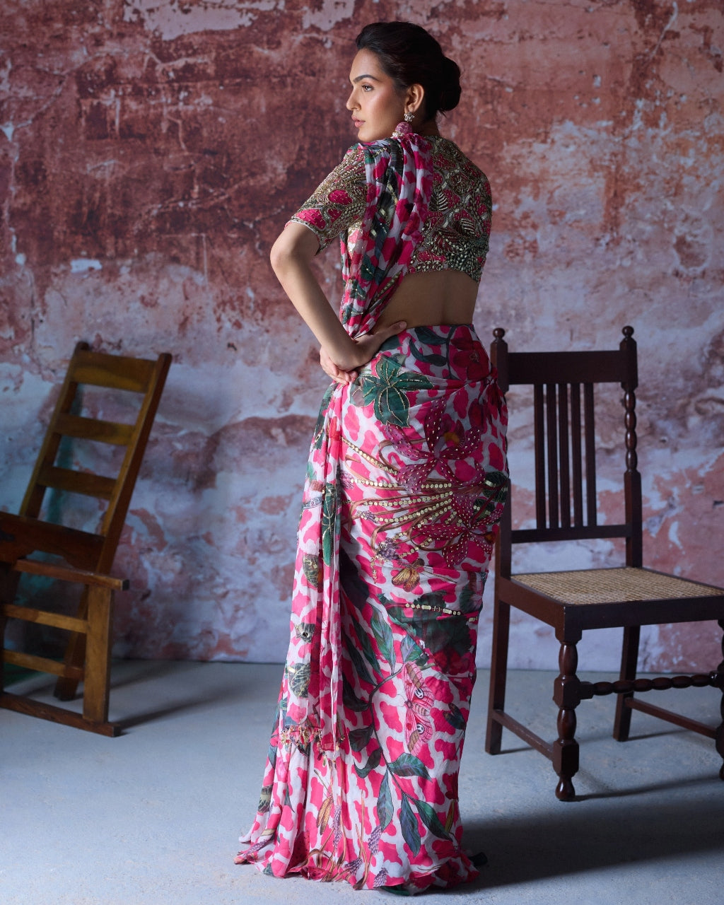 Multicolor Amayra Sari Set