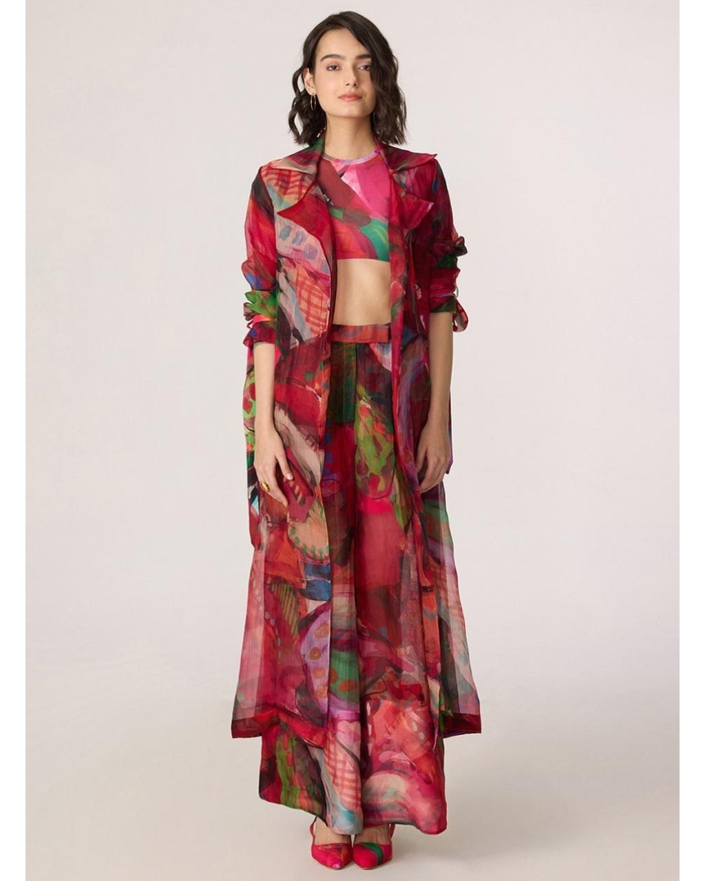 Belen Trench & Zavi Blouse & Vellora Trousers
