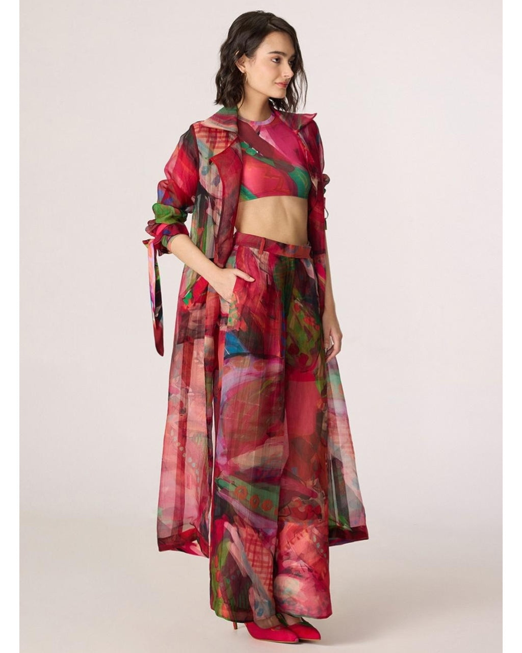 Belen Trench & Zavi Blouse & Vellora Trousers