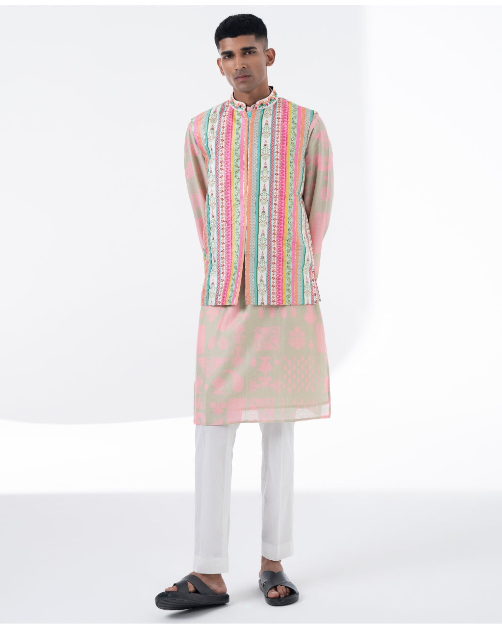 Lavender Hush And Powder Pink Printed Kurta Set