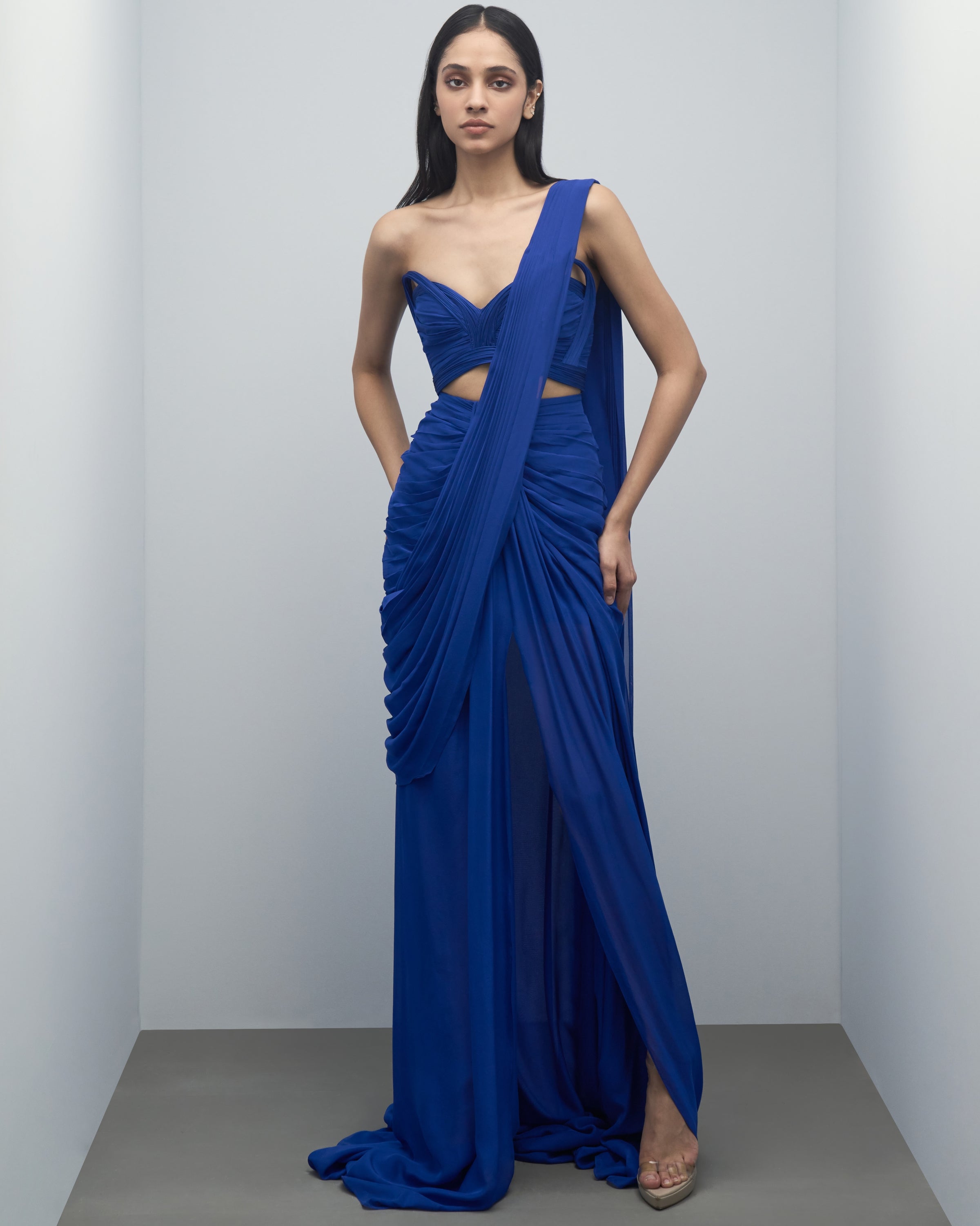 The Electric Sculpted Sari