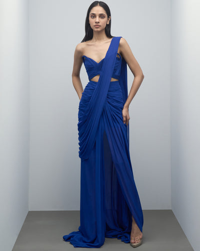 The Electric Sculpted Sari