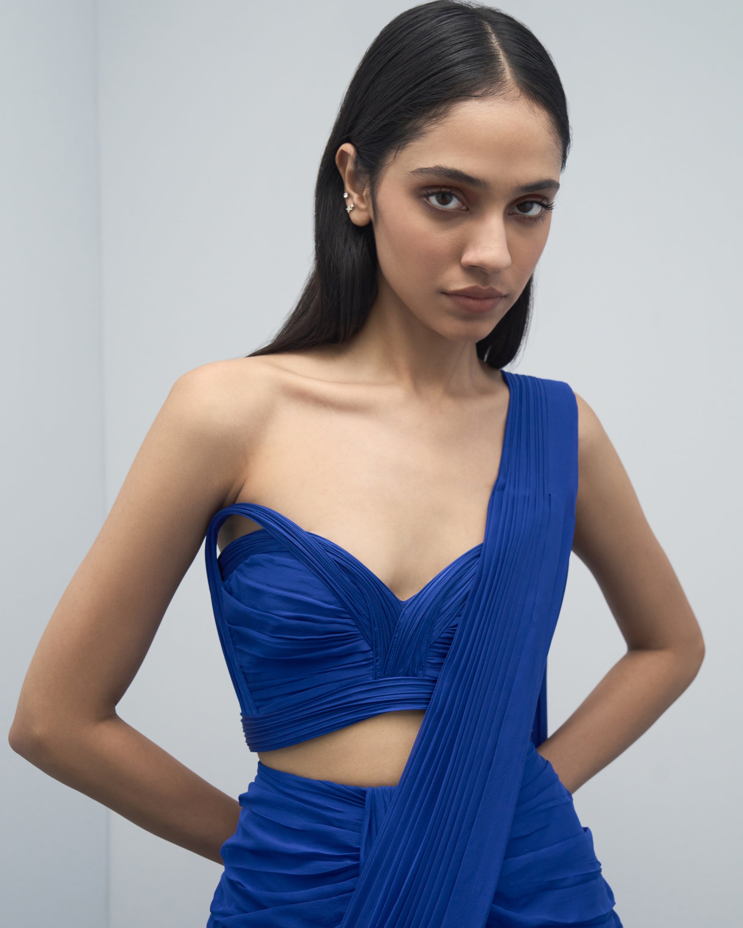 The Electric Sculpted Sari