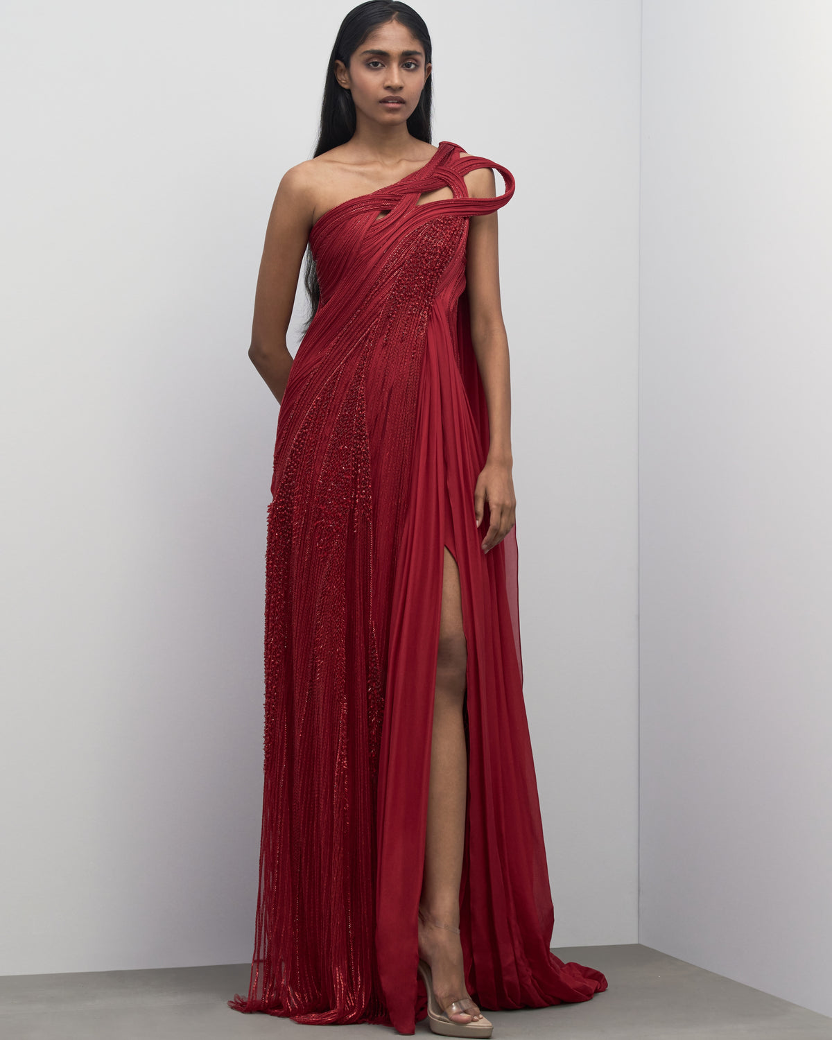 The Sculpted Drape Sari Gown