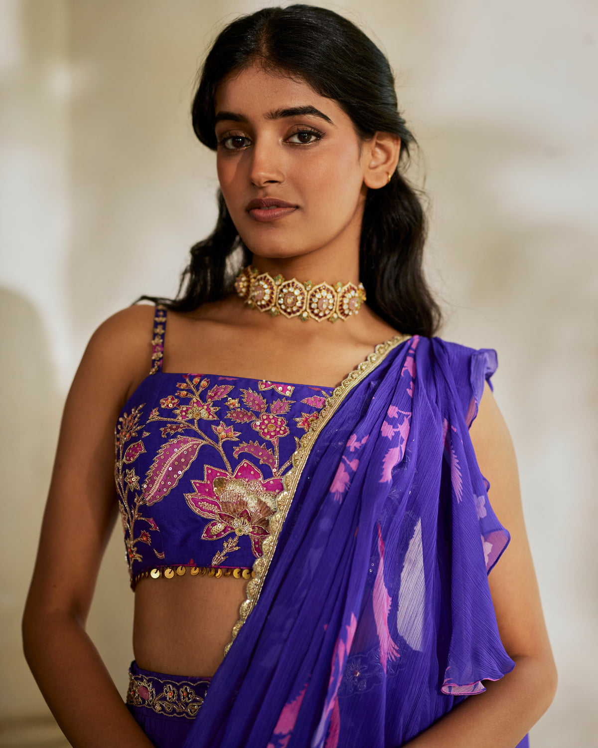 Opal Sari Set – Grape