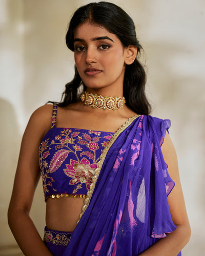 Opal Sari Set – Grape