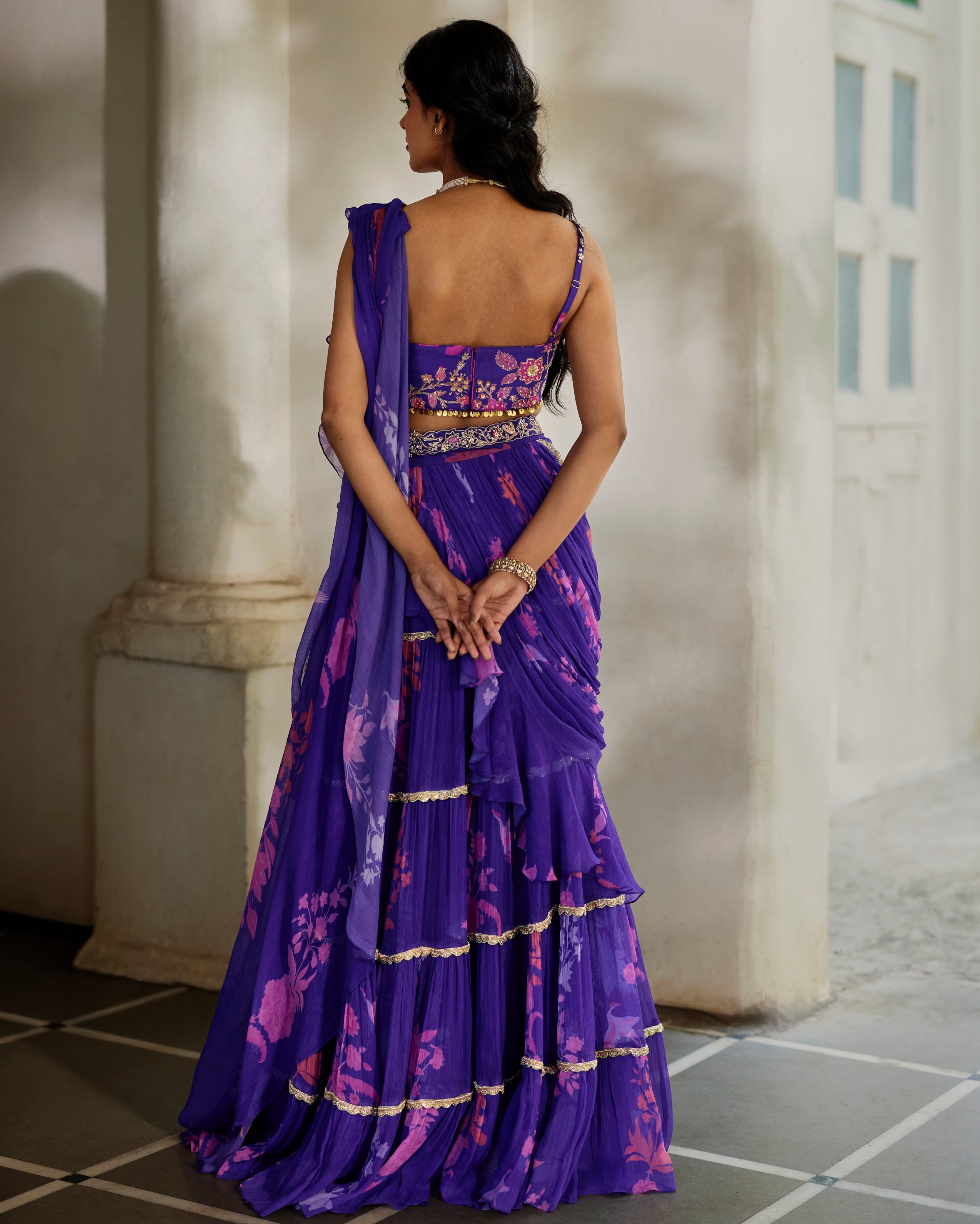 Opal Sari Set – Grape