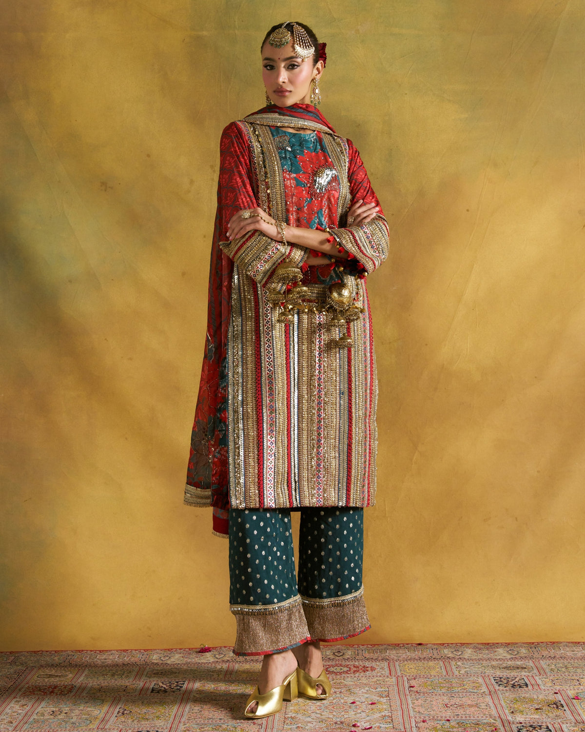 Tabasco Red Preet Choga Set