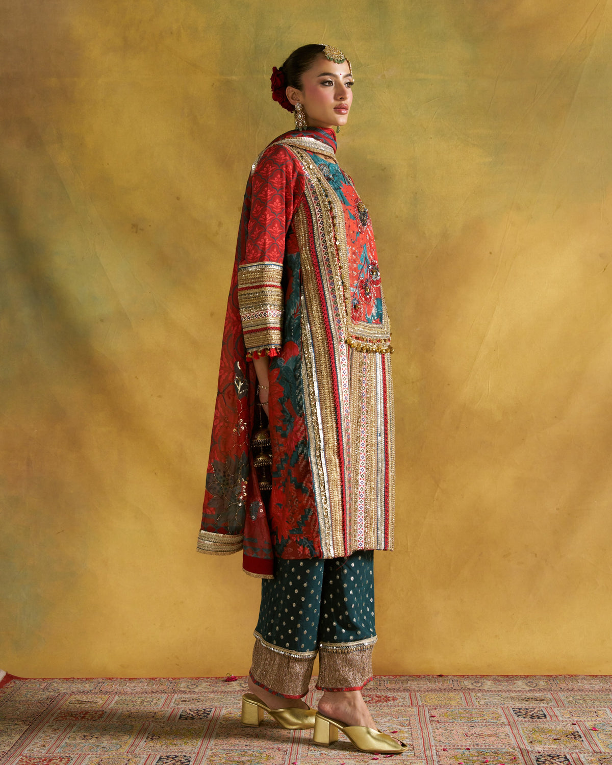 Tabasco Red Preet Choga Set