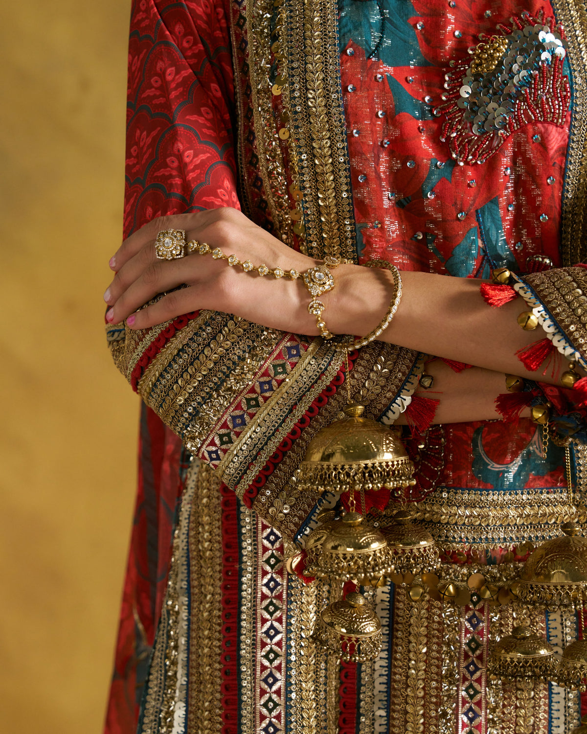 Tabasco Red Preet Choga Set