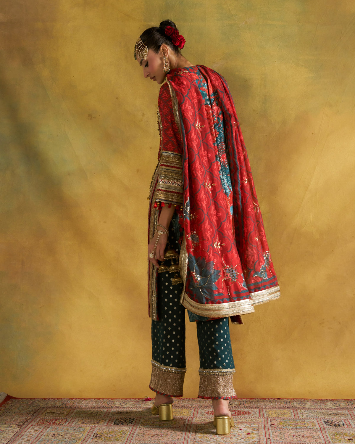 Tabasco Red Preet Choga Set