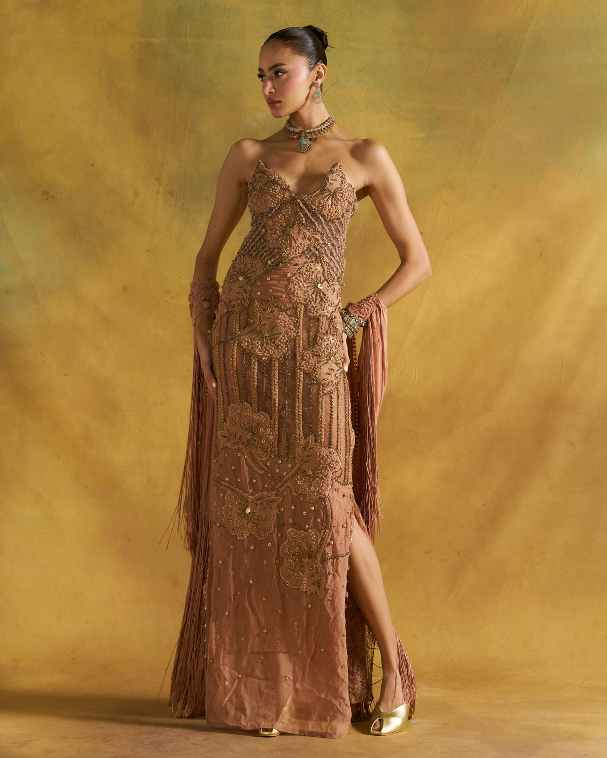 Biscoff Alley Column Gown