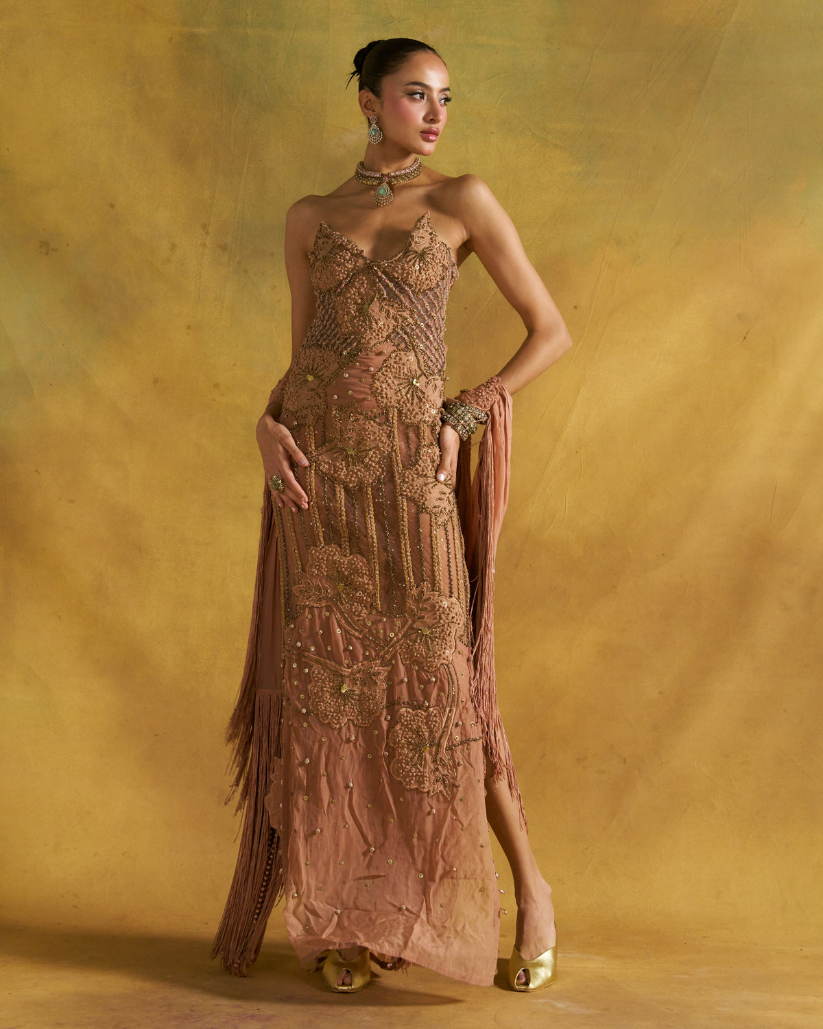 Biscoff Alley Column Gown