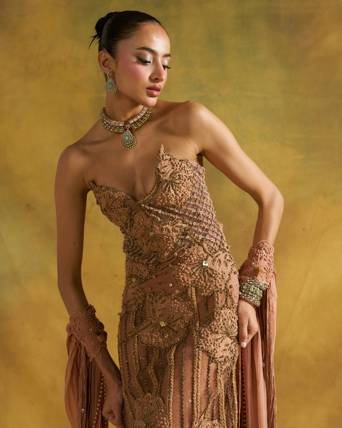 Biscoff Alley Column Gown