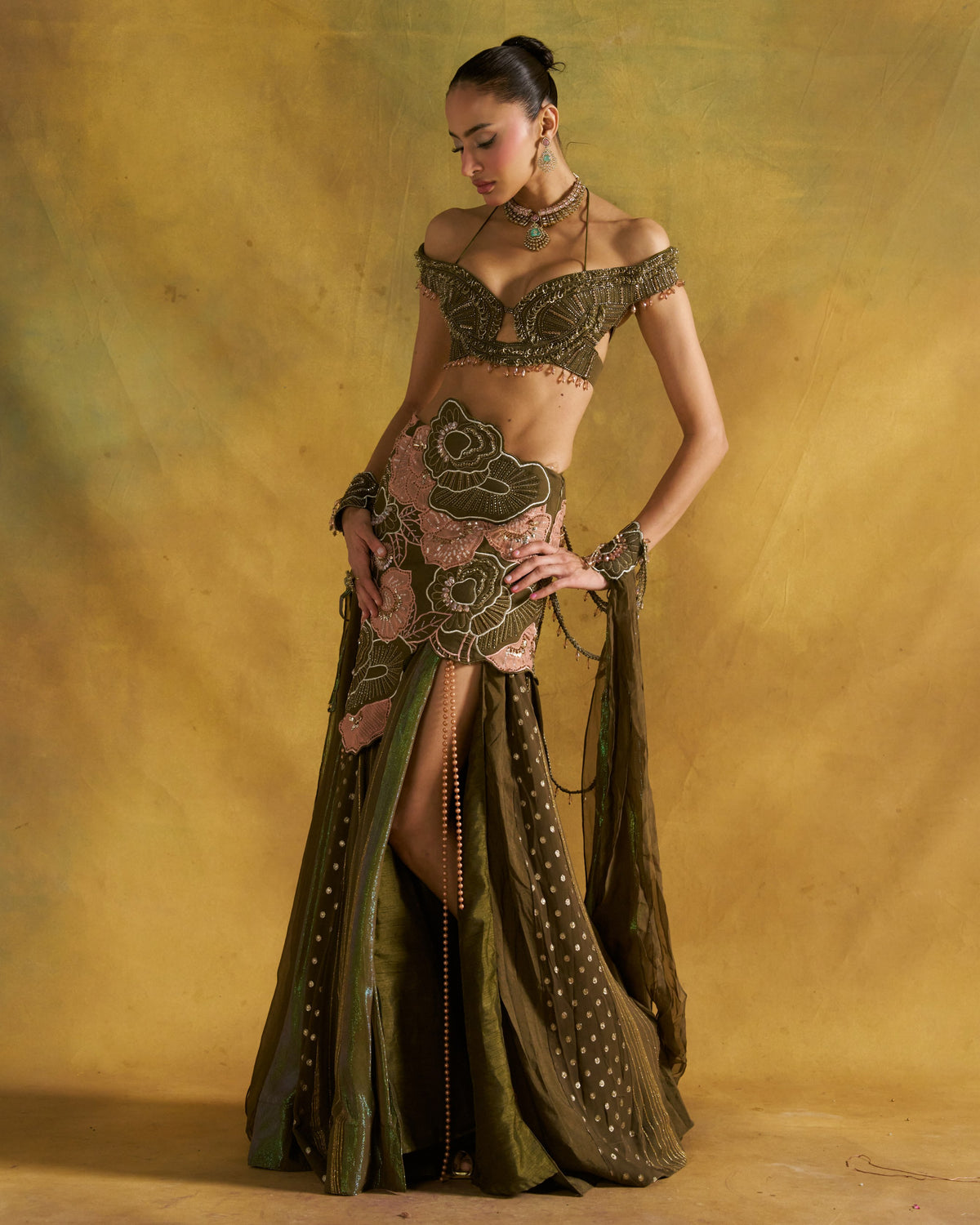 Dusty Olive Laila Skirt Set