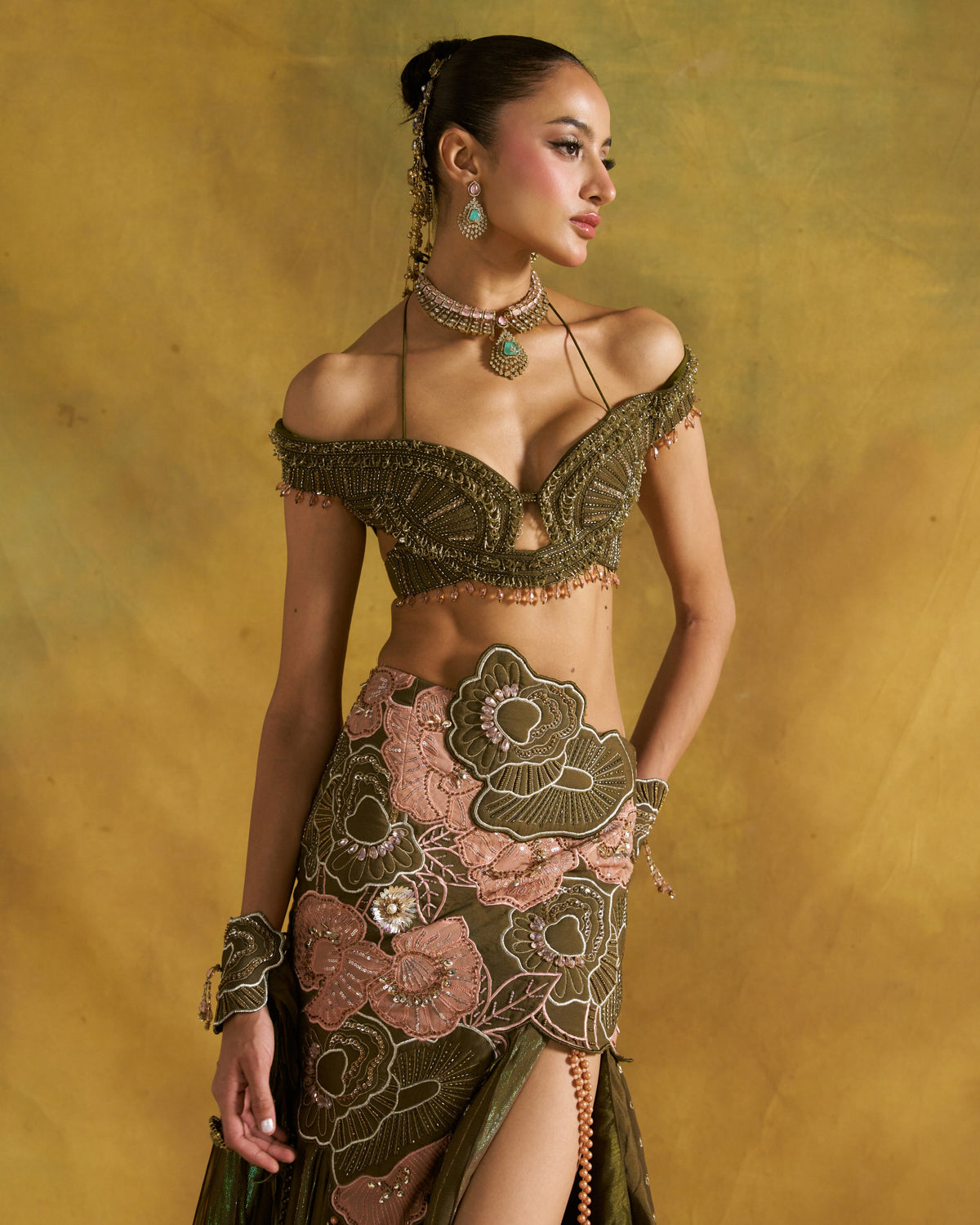 Dusty Olive Laila Skirt Set