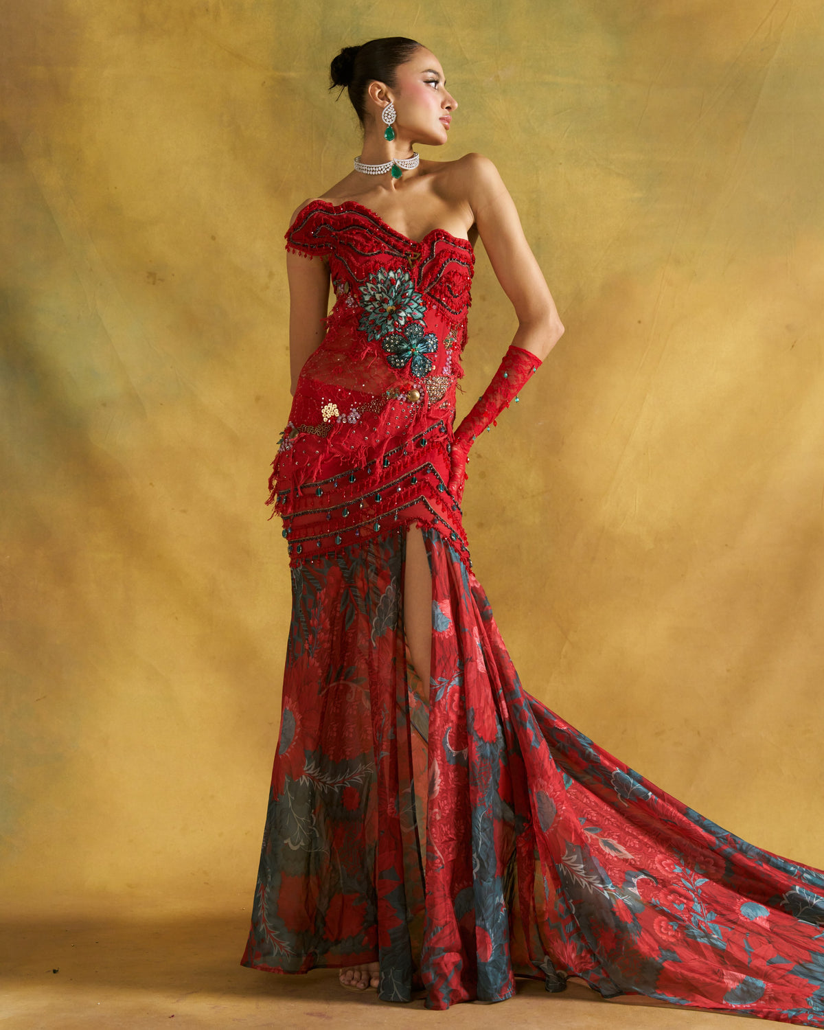 Tabasco Red Mariya Gown
