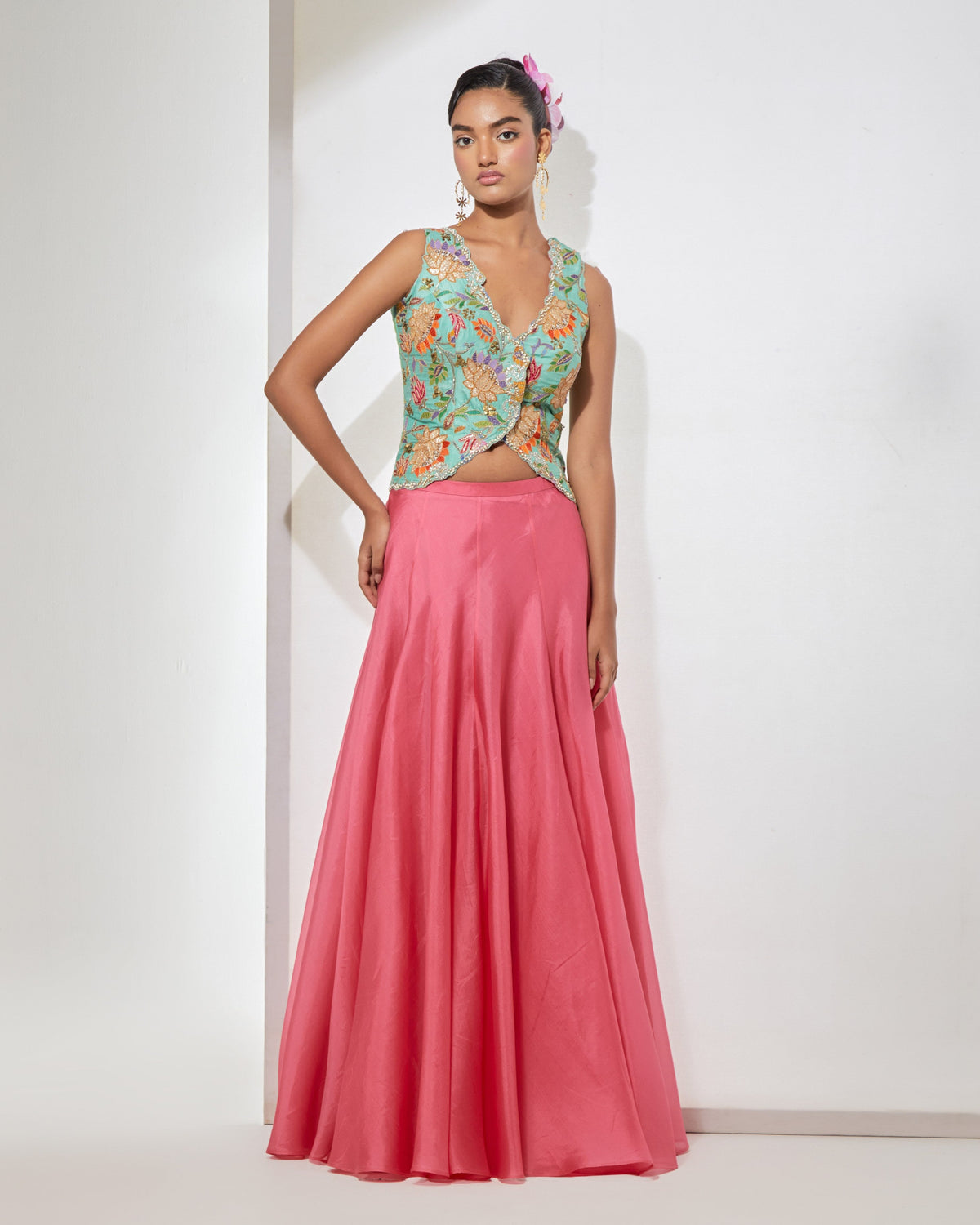 Gulbahar Aqua Corset & Skirt