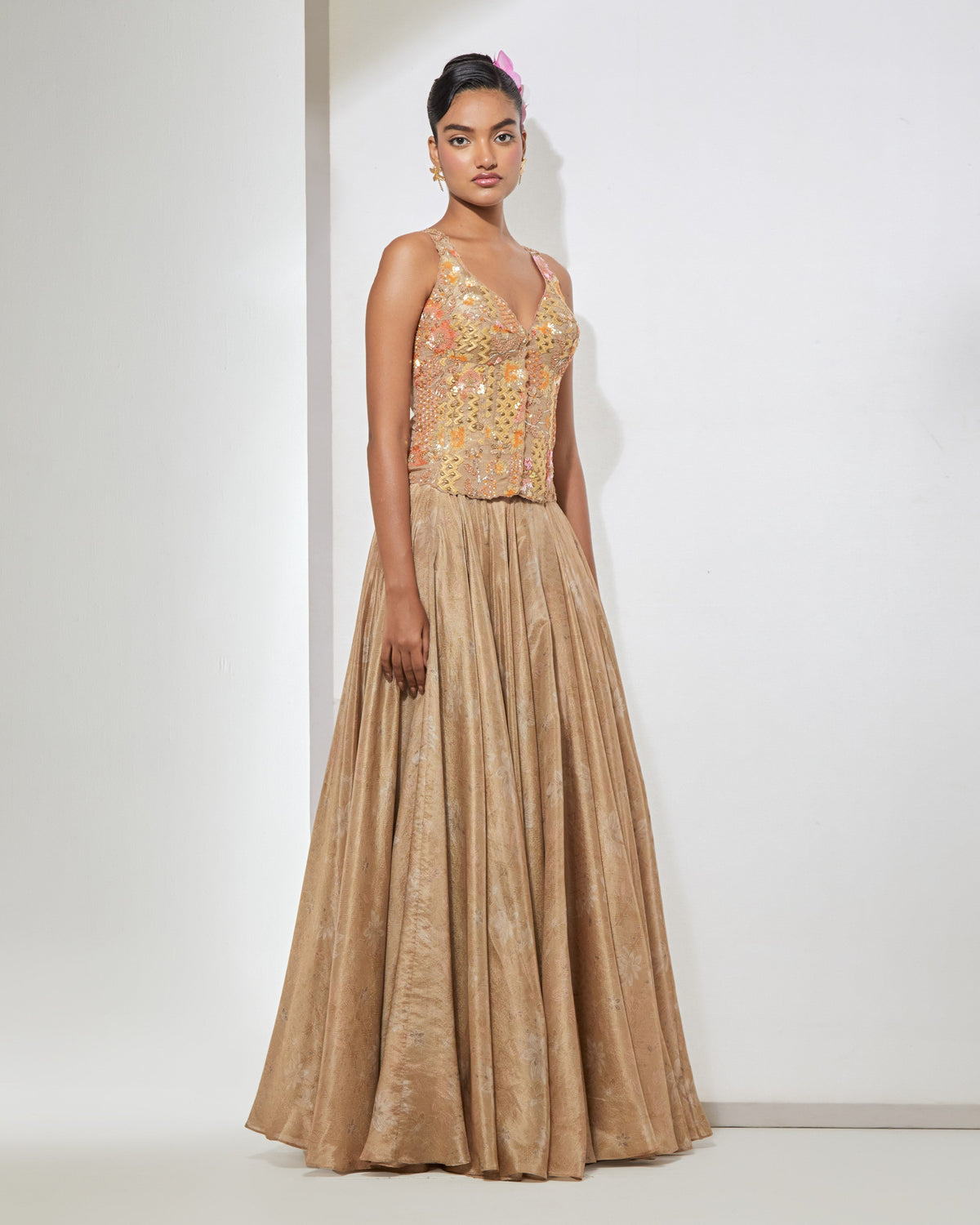 Champagne Gold Corset & Skirt