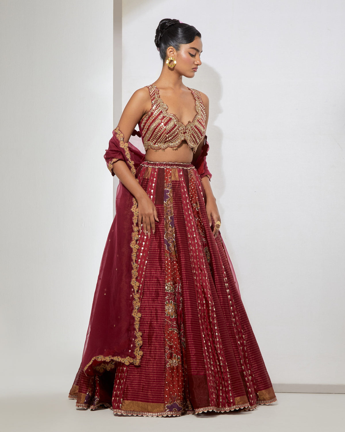 Rani Pink Banarasi Lehenga Set