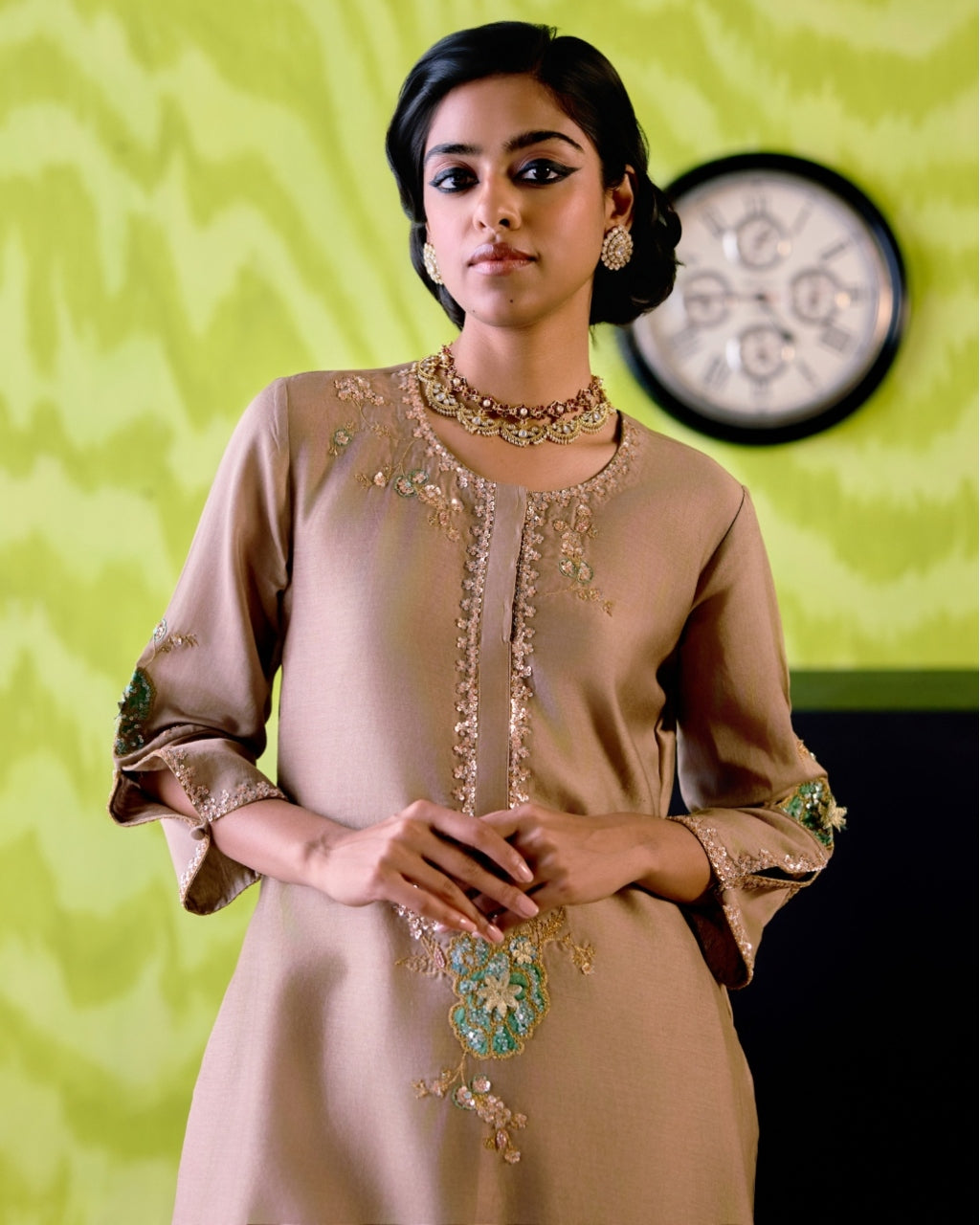 Mocha Straight Kurta Set