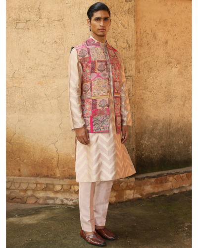 Pink Silk Bundi Set