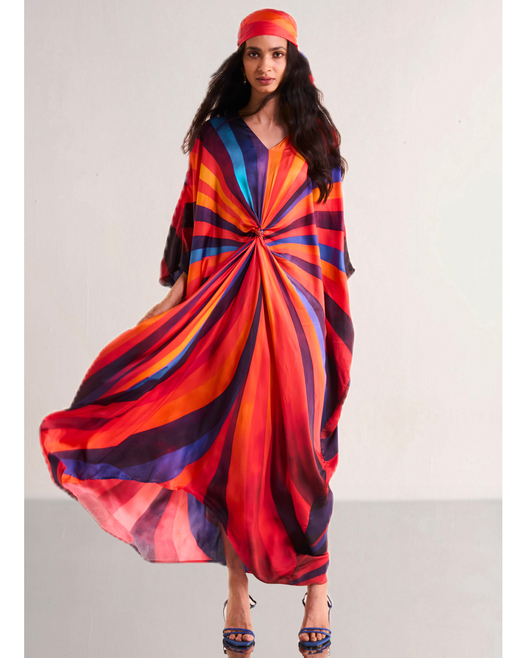 Swirl Kaftan With Scarf