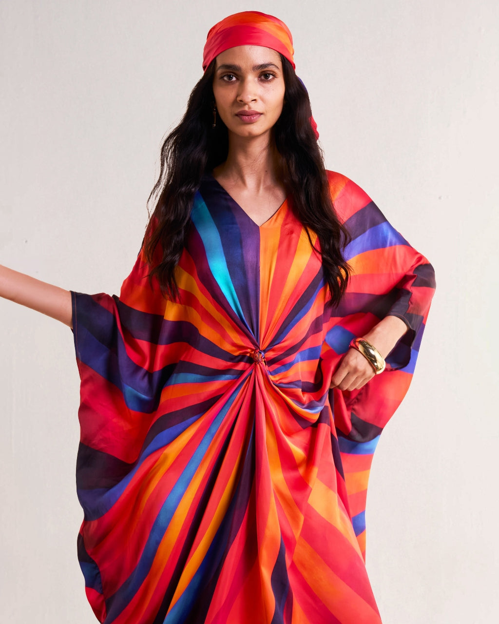 Swirl Kaftan With Scarf