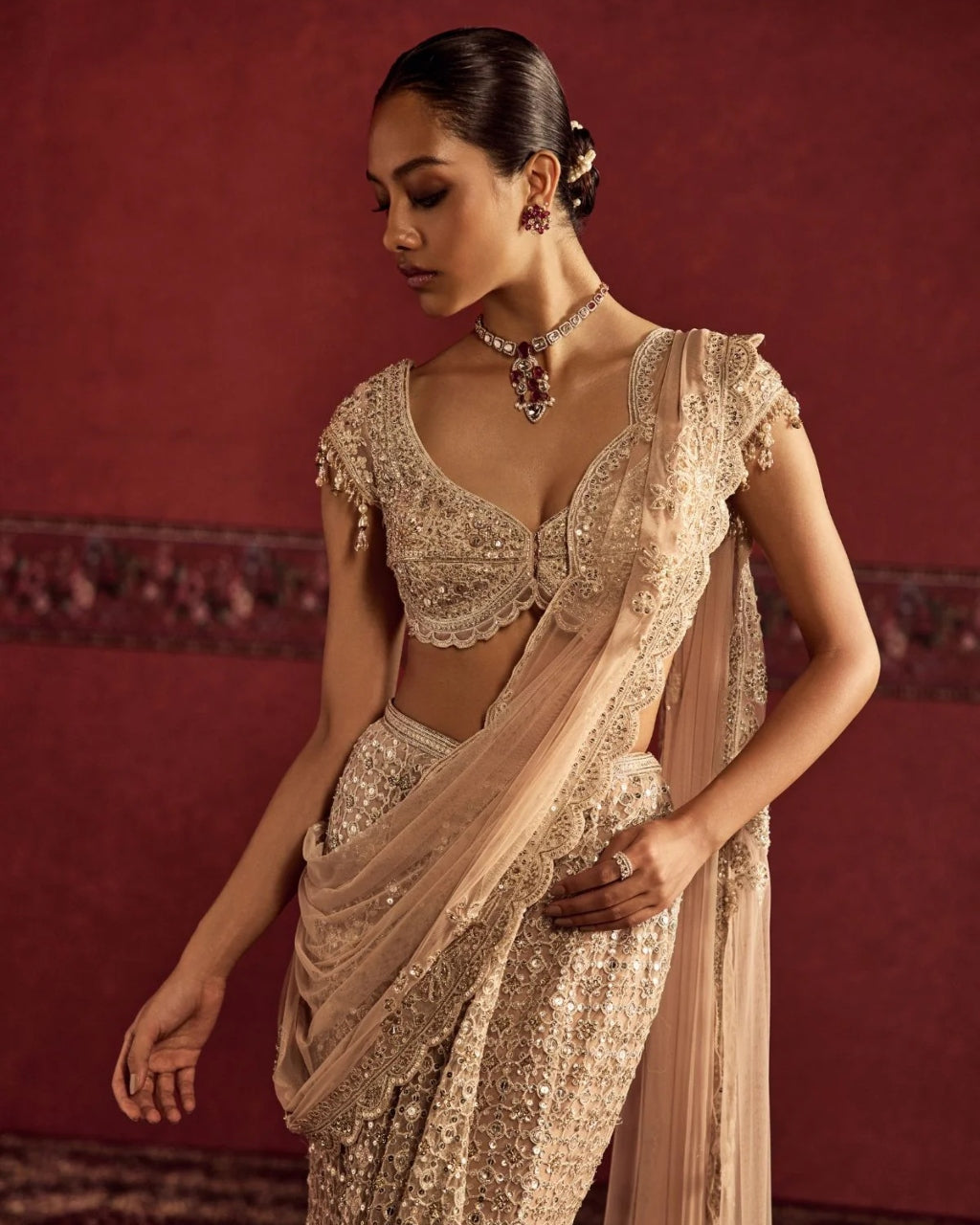 Shafaq Sari Set
