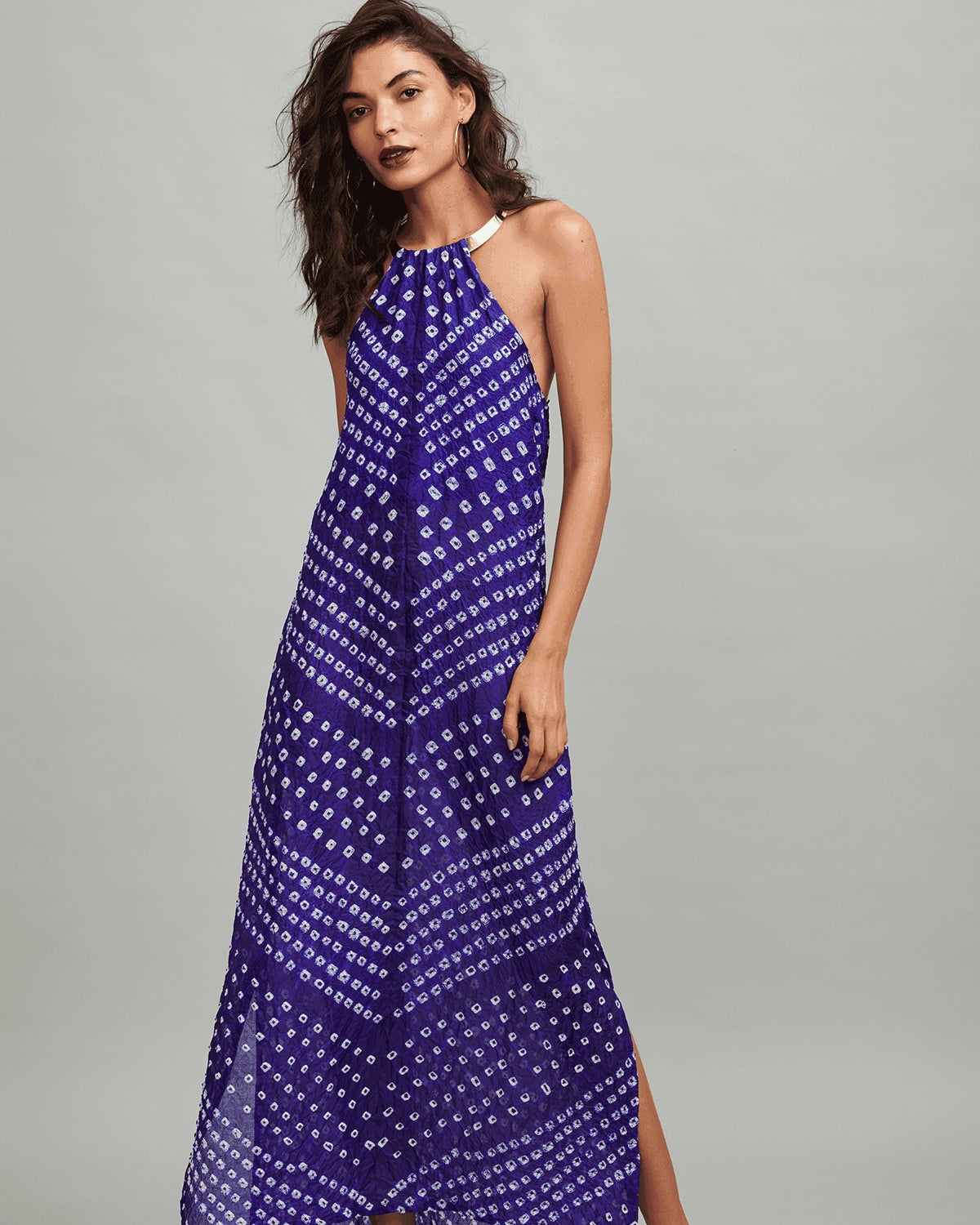 Choker Bandhani Maxi Dress