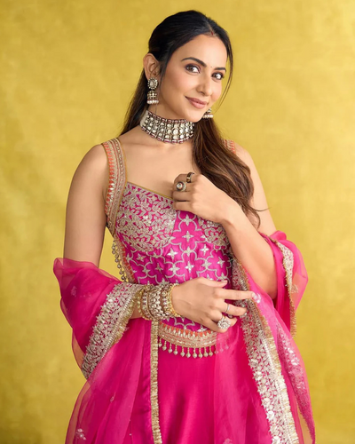 Rakulpreet in the Mariyam Lehenga Set