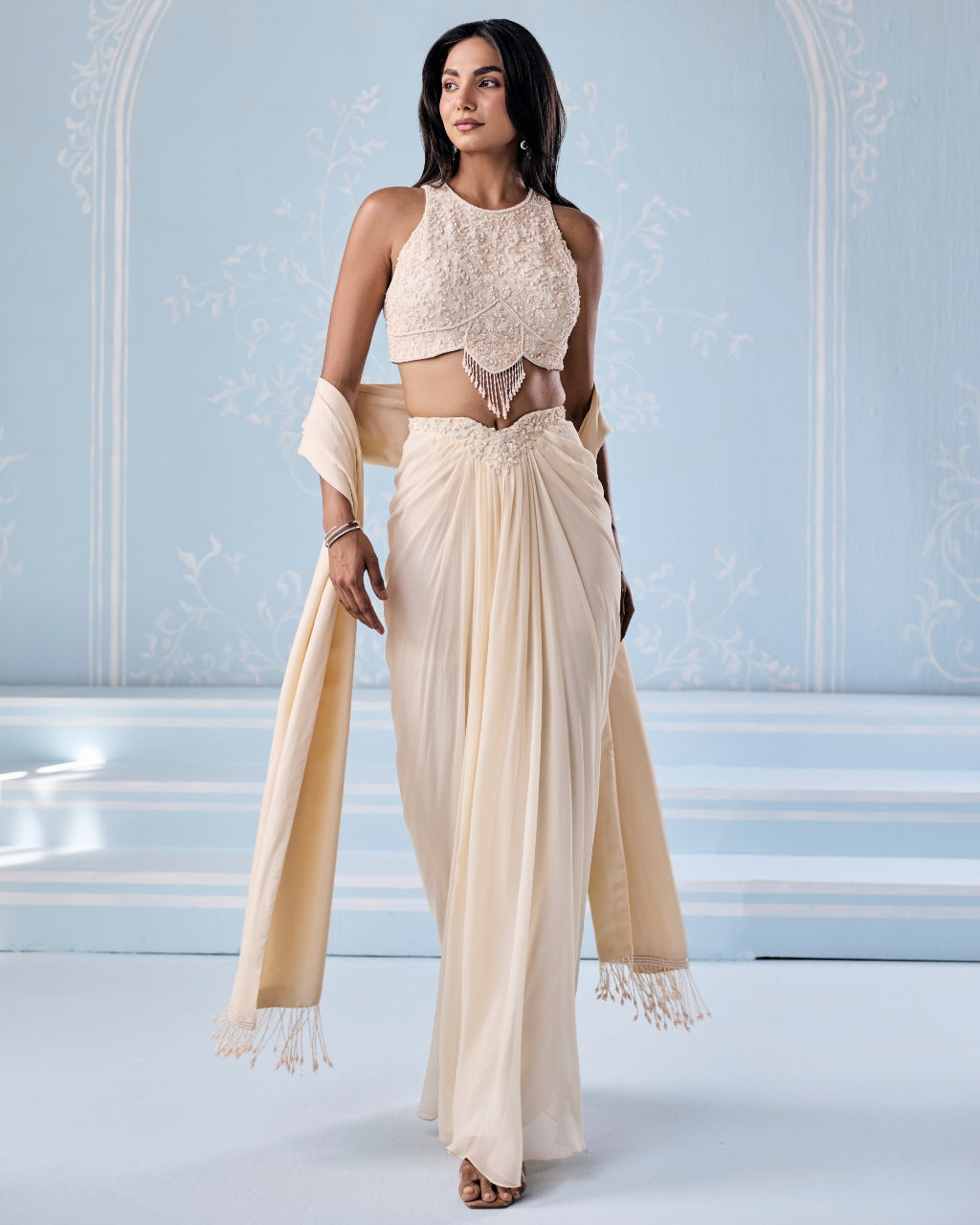 Gisele Choli Skirt Stole