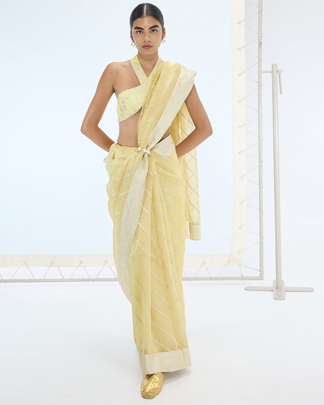 The Ivy Sari In Lemon