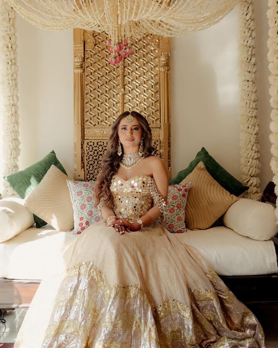 Alekha Advani in Nagma Lehenga Set