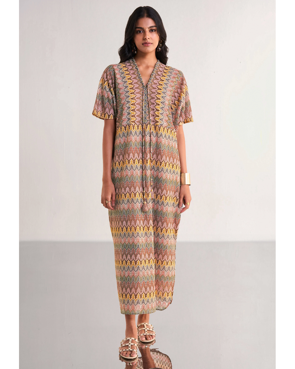 Multicolour Crochet Knit Maxi